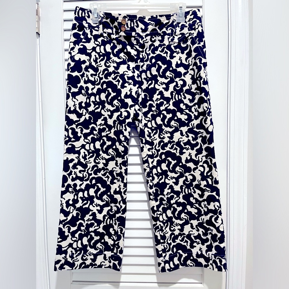 Lilly Pulitzer Horse of Course Novelty Print Corduroy Capris